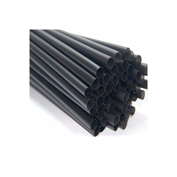 Pajita Plástico Negra 230 mm x 8 mm (1000 UDS)